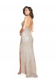 Affordable Ruched Back Mermaid Sparkling Sequin Bridesmaid Dress with Beaded Spaghetti Straps UK