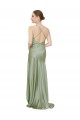 Affordable Silky Satin Bridesmaid Dress with Bias Cut Skirt UK