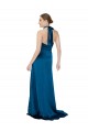 Affordable Halter Neck Silky Satin Bridesmaid Dress UK
