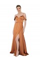 Affordable Silky Satin Bridesmaid Dress with Bustier Bodice UK