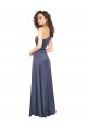 Affordable Draped Silky Satin Bridesmaid Dress with Tied Waist UK
