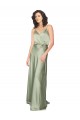 Affordable Silky Satin Bridesmaid Dress with Tied Waist UK