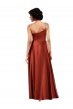Affordable Sophisticated One Shoulder Silky Satin Bridesmaid Dress with Full Skirt UK