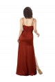 Affordable Floor-Length Silky Satin Bridesmaid Dress with Skirt Slit UK