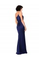 Affordable One Shoulder Silky Satin Bridesmaid Dress with Skirt Slit UK