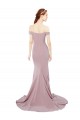 Affordable Off the Shoulder Mermaid Long Sweep Train Bridesmaid Dress UK