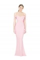 Affordable Full Length Off the Shoulder Bridesmaid Dress with Twist Front UK