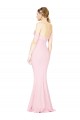 Affordable Full Length Off the Shoulder Bridesmaid Dress with Twist Front UK