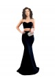 Affordable Two Piece High Neck Crepe Bridesmaid Dress UK