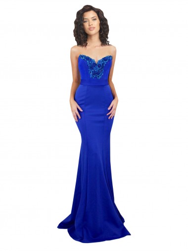 Affordable Sweetheart Flower Neckline High Neck Crepe Bridesmaid Dress UK