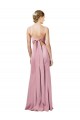 Affordable Fit and Flare Slim Crepe Bridesmaid Dress with Cutout Back UK