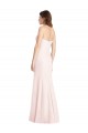 Affordable Strapless Crepe Trumpet Bridesmaid Dress with Front Slit UK