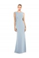 Affordable Draped Backless Crepe Bridesmaid Dress with Pockets UK
