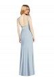 Affordable High Neck Backless Crepe Trumpet Bridesmaid Dress UK