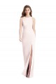 Affordable Diamond Cutout Back Trumpet Bridesmaid Dress with Front Slit UK