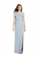 Affordable Cuffed Off the Shoulder Long Trumpet Bridesmaid Dress UK
