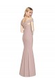 Affordable Off the Shoulder Criss Cross Back Trumpet Bridesmaid Dress UK
