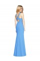 Affordable Flattering Trumpet Long Sleeveless Bridesmaid Dress with Open Back UK