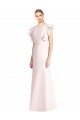 Affordable Ruffle Cap Sleeves Open Back Trumpet Bridesmaid Dress UK