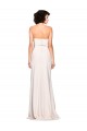 Affordable Strapless Crepe Fitted Bridesmaid Dress with Twist Bow UK