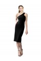 Affordable One Shoulder Short Crepe Cocktail Length Bridesmaid Dress UK