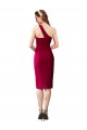Affordable One Shoulder Short Crepe Cocktail Length Bridesmaid Dress UK