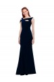 Affordable Sleeveless Crepe Mermaid Bridesmaid Dress with Side Slit UK