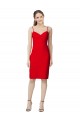 Affordable Sleeveless Sheath Sweetheart Neckline Crepe Bridesmaid Dress UK