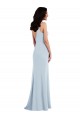 Affordable V Back Spaghetti Strap Maxi Bridesmaid Dress with Pockets UK