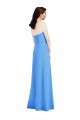 Affordable Strapless Pleated Skirt Crepe Bridesmaid Dress with Pockets UK