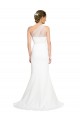 Affordable Soft Tulle Shoulder Overlay Mermaid One Shoulder Crepe Bridesmaid Dress UK