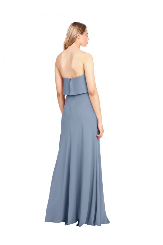 Affordable High Neck Sheath Sleeveless Stretch Crepe Bridesmaid Dress UK