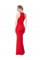Affordable Halter Neck Keyhole Back Sleeveless Crepe Maxi Bridesmaid Dress UK
