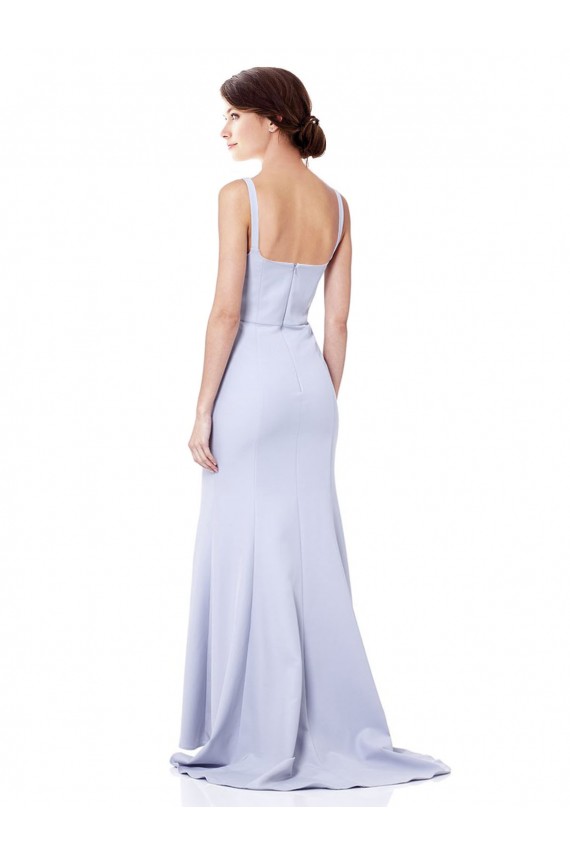 Affordable Sweetheart High Neck Sleeveless Crepe Bridesmaid Dress UK