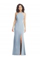 Affordable High Neck Halter Bridesmaid Dress with Twist Criss Cross Back UK