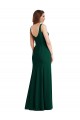 Affordable Square Neck Trumpet Maxi Bridesmaid Dress with Front Slit UK