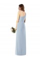 Affordable One Shoulder Crepe Trumpet Bridesmaid Dress with Front Slit UK