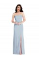 Affordable Strapless Scoop Back Maxi Bridesmaid Dress with Front Slit UK