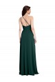 Affordable A-Line Slim One Shoulder Crepe Bridesmaid Dress with Asymmetrical Straps and Side Slit UK