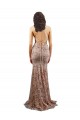 Affordable Floral Patterned Backless V-Neckline Sequin Bridesmaid Dress UK