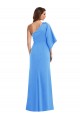 Affordable One Shoulder Bell Sleeves Trumpet Bridesmaid Dress UK
