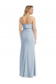 Affordable Strapless Overlay Bodice Crepe Maxi Bridesmaid Dress with Front Slit UK