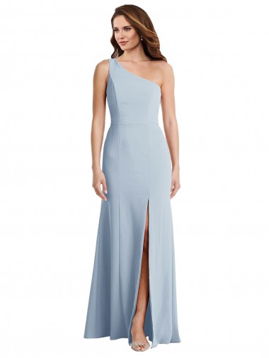Affordable Bold One Shoulder Trumpet Maxi Bridesmaid Dress UK