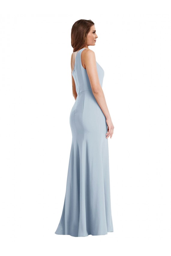 Affordable Bold One Shoulder Trumpet Maxi Bridesmaid Dress UK