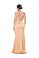 Affordable One Shoulder Ruched Stretch Satin Bridesmaid Dress with Thigh High Split UK