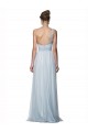 Affordable One Shoulder Illusion Tulle Bridesmaid Dress with Knot Detail UK