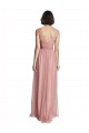 Affordable V-Neck Illusion Tulle Bridesmaids Dress UK