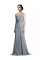 Affordable One Shoulder Tulle Fit and Flare Bridesmaid Dress UK
