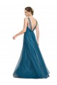 Affordable Long V-Neck Soft Tulle Bridesmaid Dress UK