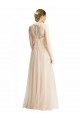 Affordable Full Length Tulle Bridesmaid Dress with Corded Lace Over Sweetheart Neckline UK